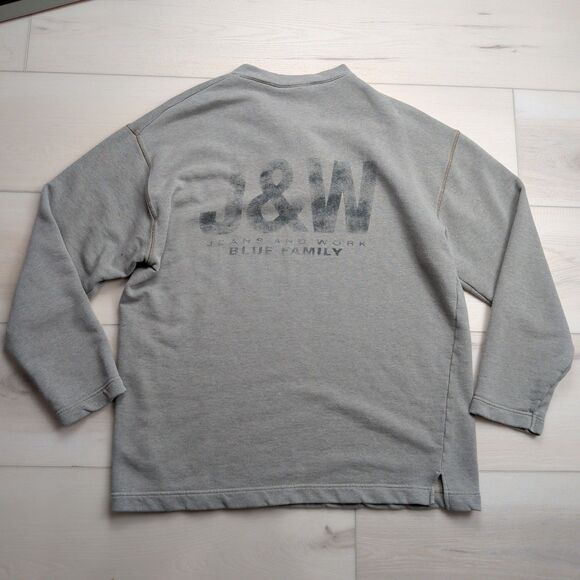 VTG United Colors of Benetton 1/4 Button Sweater Mens 3XL Blue Family Italy Made - Picture 4 of 11